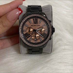 Black & Rose Gold Michael Kors Watch